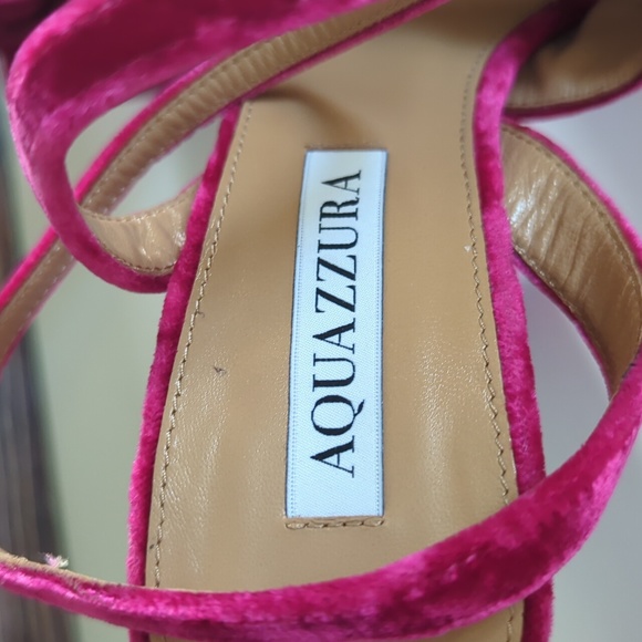 Aquazzura Mira Plateau 140mm Platform Pink Sandals - Picture 8 of 12